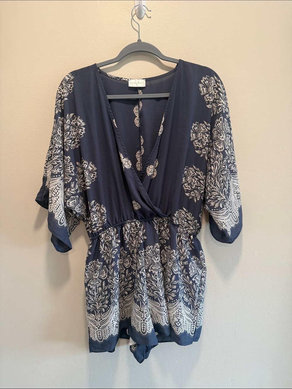 Blue Floral Women’s Romper